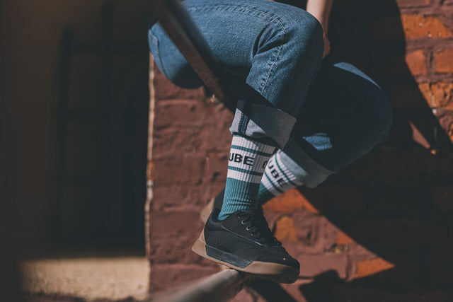 CUBE fietssokken in de buitenlucht