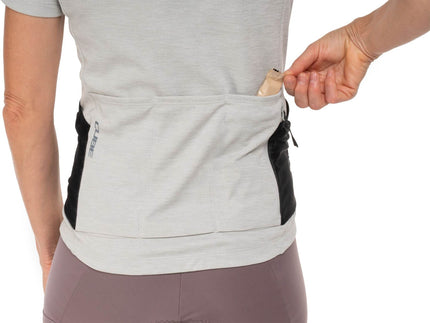 CUBE GRAVEL WS JERSEY FULL ZIP CARGO S/S LIGHT GREY