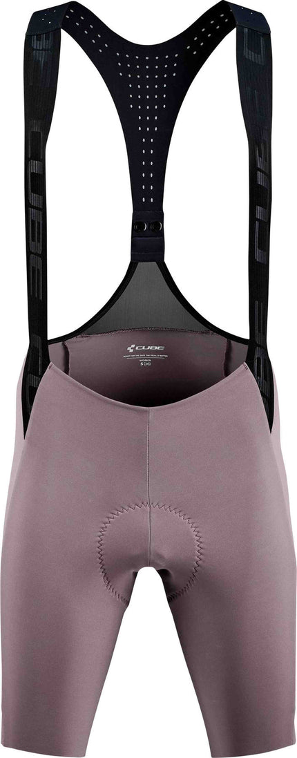 CUBE GRAVEL WS BIB SHORT CARGO BURGUNDY