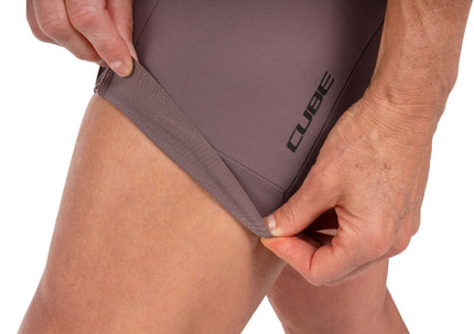 CUBE GRAVEL WS BIB SHORT CARGO BURGUNDY