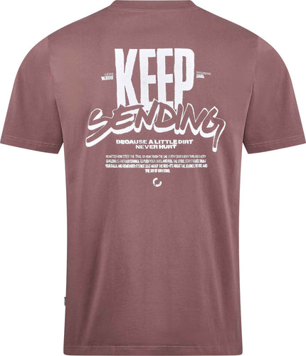 CUBE ORGANIC T-SHIRT KEEP SENDING GTY FIT PLUM