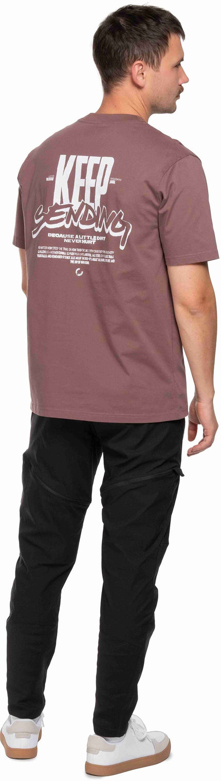 CUBE ORGANIC T-SHIRT KEEP SENDING GTY FIT PLUM