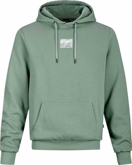 CUBE ORGANIC HOODIE GRID LIGHT GREEN