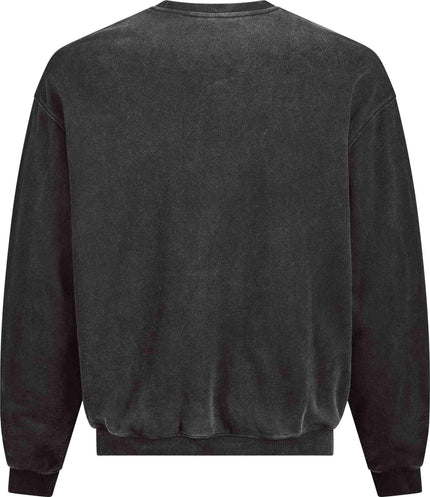 CUBE ORGANIC SWEATER SCRIPT GTY FIT WASHED GREY