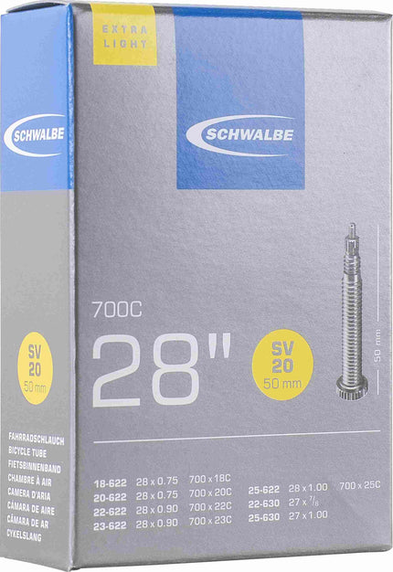 SCHWALBE INNER TUBE SV20 XLIGHT 18/25-622/630 50mm