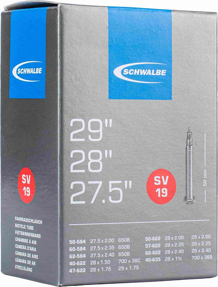 SCHWALBE INNER TUBE SV19 40/62-584/635 60MM 