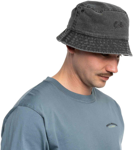 CUBE BUCKET HAT WASHED GREY ONESIZE