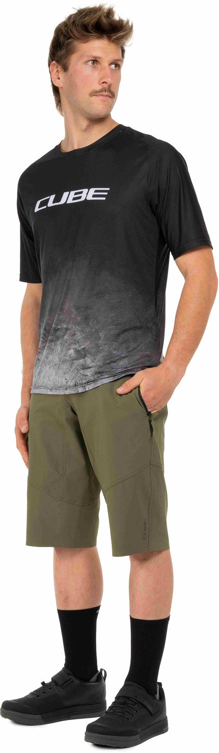 CUBE MTB ENDURO SHORT TM REED GREEN