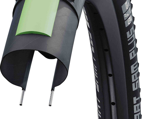 Schwalbe Smart Sam Plus Performance DD GreenGuard Tyre in Black/Reflex – Senacre Cycles Schwalbe Smart Sam Plus Performance DD GreenGuard Tyre in Black/Reflex – Senacre Cycles