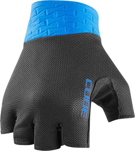 CUBE Gloves Performance Short Finger Black/Blue