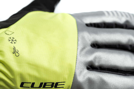 CUBE Gloves Winter Long Finger X Nf Grey/Yellow