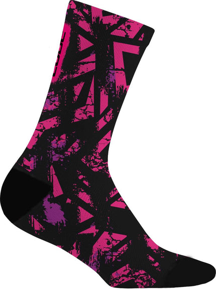 CUBE SOCKS SUBLIMATION HIGH CUT ROAD/XC PINK ACTION