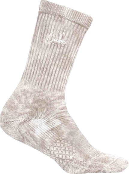 CUBE SOCKS AFTER RACE HIGH CUT SCRIPT WASHED SAND