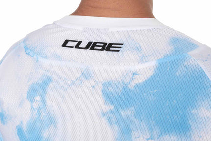 CUBE MTB JERSEY X ACTIONTEAM S/S TOPAS BLUE