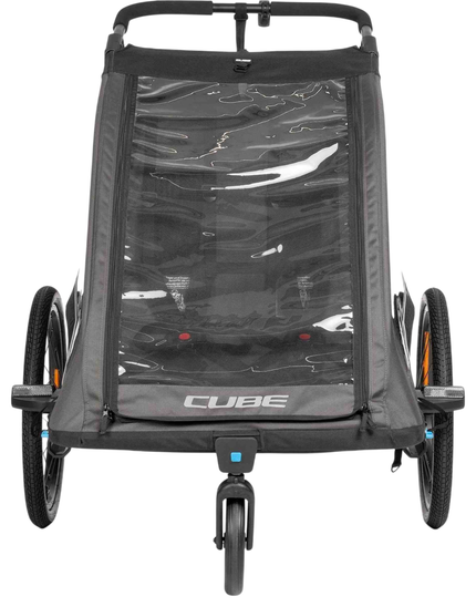 CUBE KIDS TRAILER DOUBLE PURE BLACK/GREY