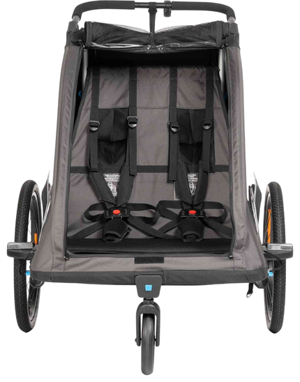 CUBE KIDS TRAILER DOUBLE PURE BLACK/GREY