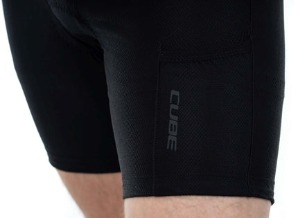 CUBE Liner Bib Shorts Black