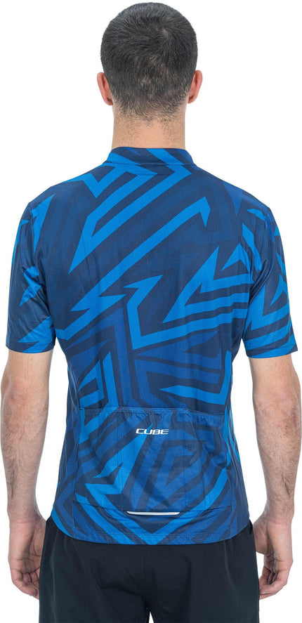 CUBE Atx Jersey Full Zip Cmpt S/S Blue