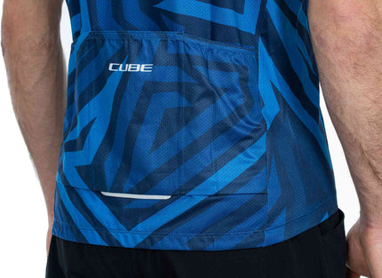 CUBE Atx Jersey Full Zip Cmpt S/S Blue