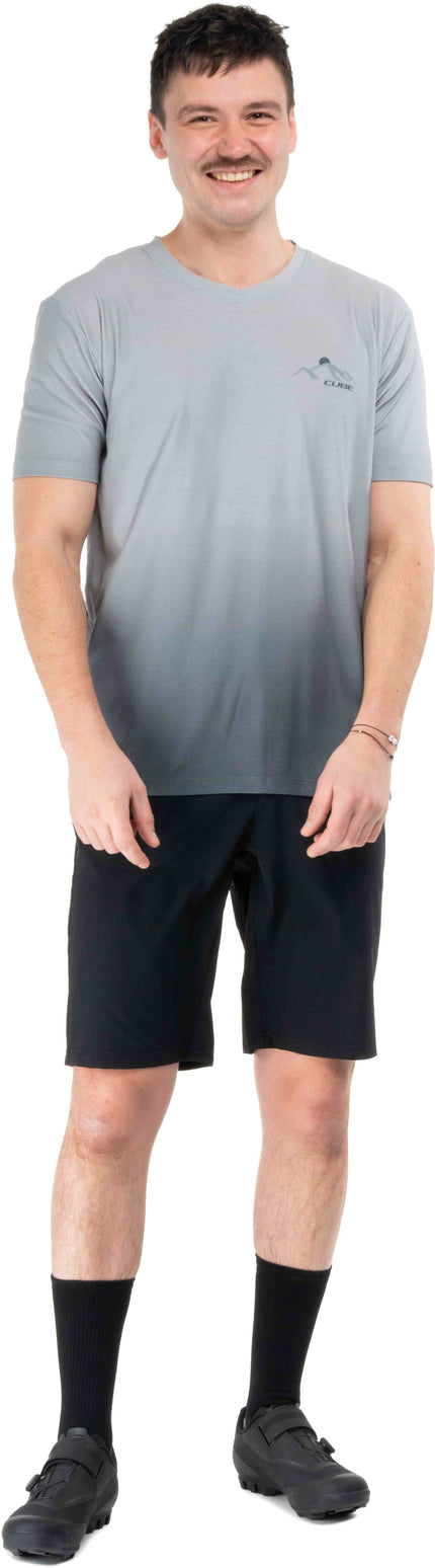 CUBE MTB ROUND NECK JERSEY SOFT TOUCH S/S GREY XS
