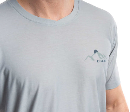 CUBE MTB ROUND NECK JERSEY SOFT TOUCH S/S GREY XS