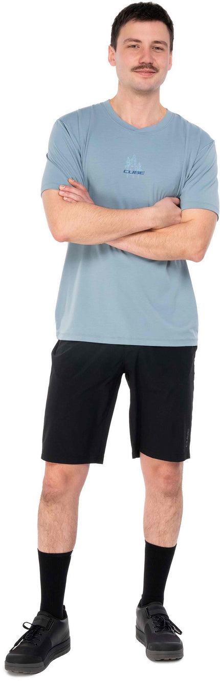 CUBE MTB ROUND NECK JERSEY SOFT TOUCH S/S BLUE XS