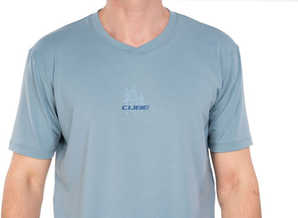 CUBE MTB ROUND NECK JERSEY SOFT TOUCH S/S BLUE XS