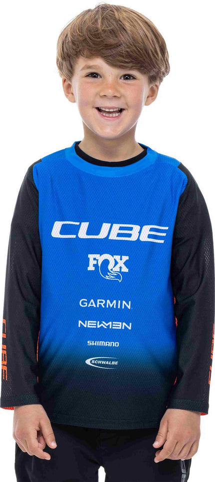 CUBE MTB JERSEY ROOKIE X ACTIONTEAM L/S BLACK/BLUE