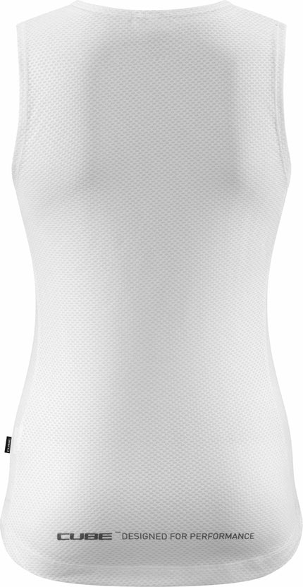 CUBE WS BASELAYER SHIRT MESH SLEEVELESS WHITE