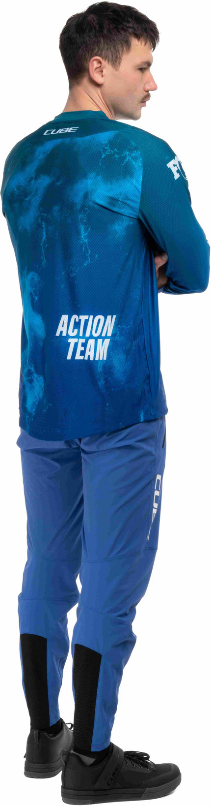 CUBE MTB PANTS X ACTIONTEAM BLUE XS