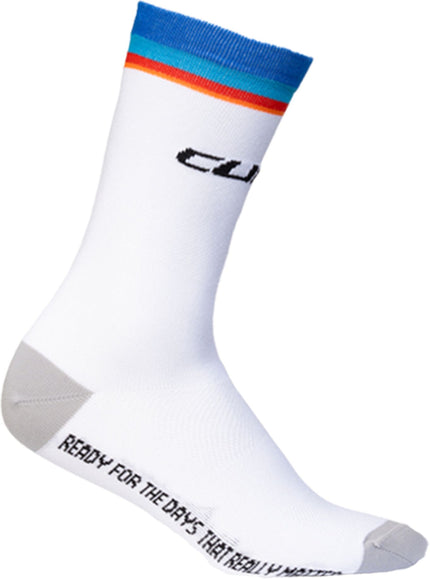 CUBE SOCKS HIGH CUT ROAD/XC TEAMLINE WHITE 36-39