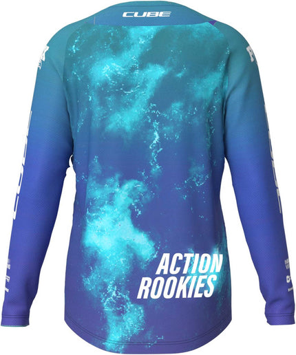 CUBE MTB JERSEY ROOKIE X AT L/S BLUE/GREEN XXS (86/92)