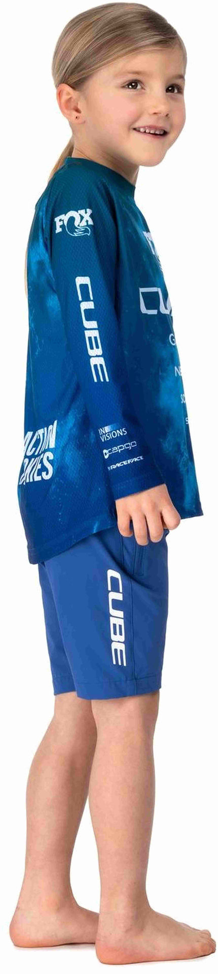 CUBE MTB JERSEY ROOKIE X AT L/S BLUE/GREEN XXS (86/92)