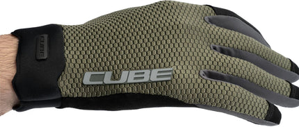 CUBE GLOVES GRAVITY LONG FINGER TM OLIVE/GREY