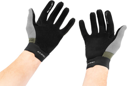 CUBE GLOVES GRAVITY LONG FINGER TM OLIVE/GREY