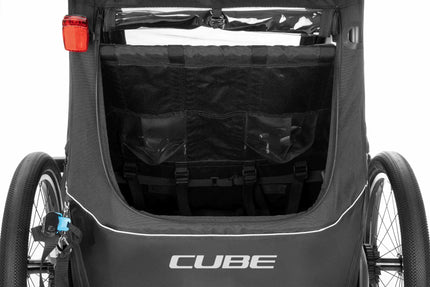 CUBE Kids Trailer Double Cmpt Black
