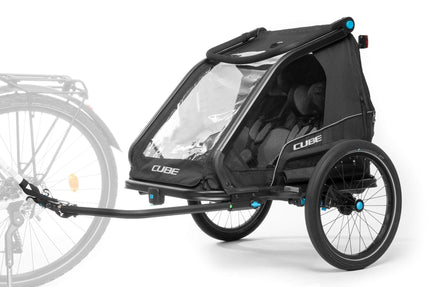 CUBE Kids Trailer Double Cmpt Black