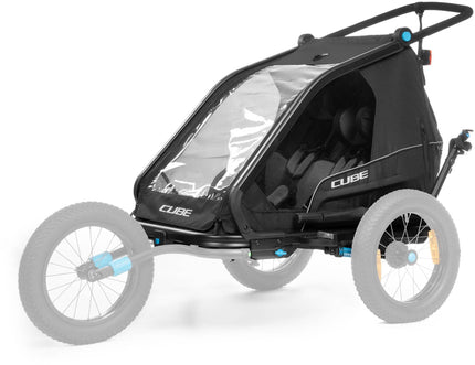 CUBE Kids Trailer Double Cmpt Black