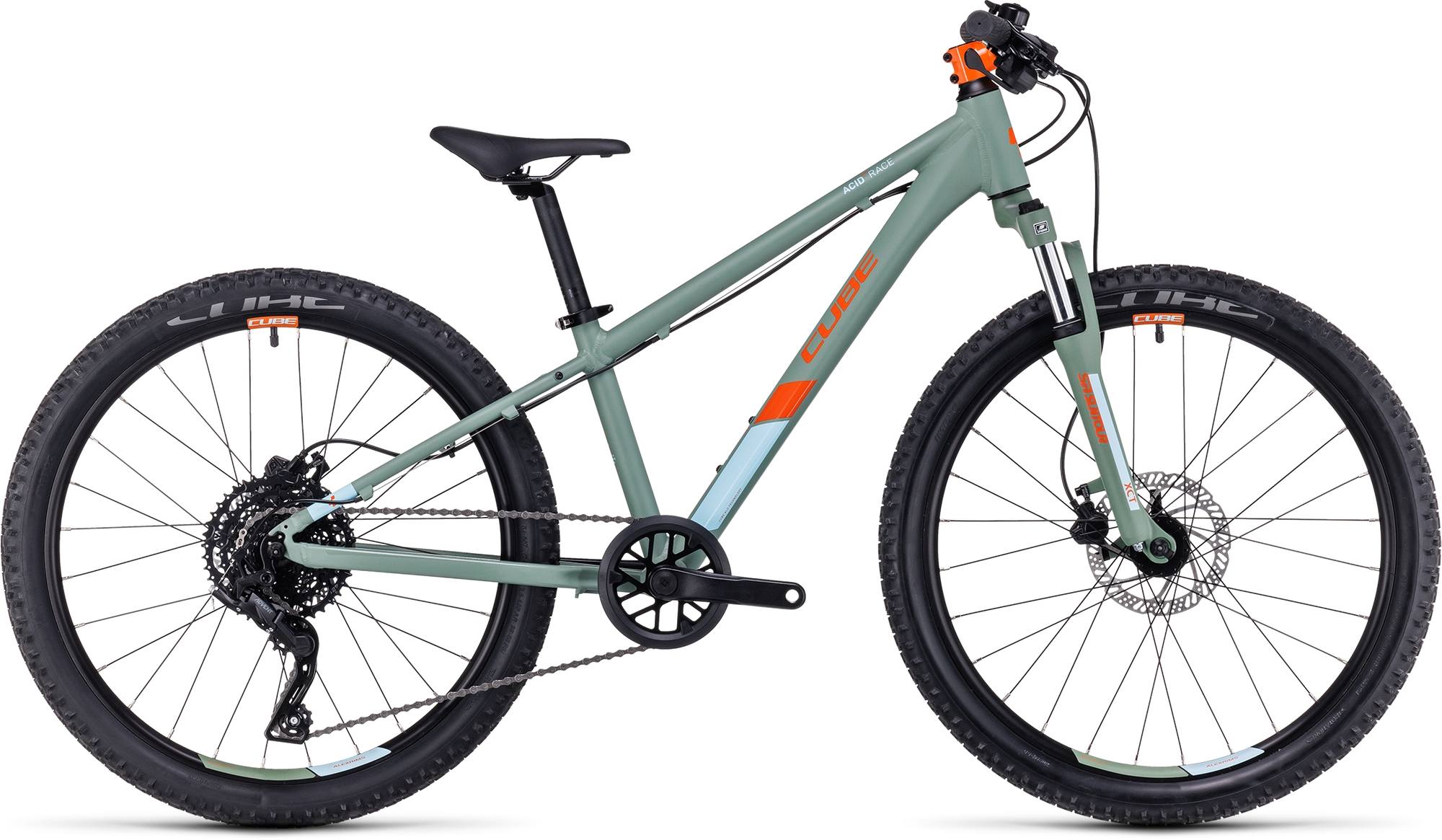 mountainbike cube acid CUBE ACID 240 DISC GREEN/ORANGE – cubestores.nl