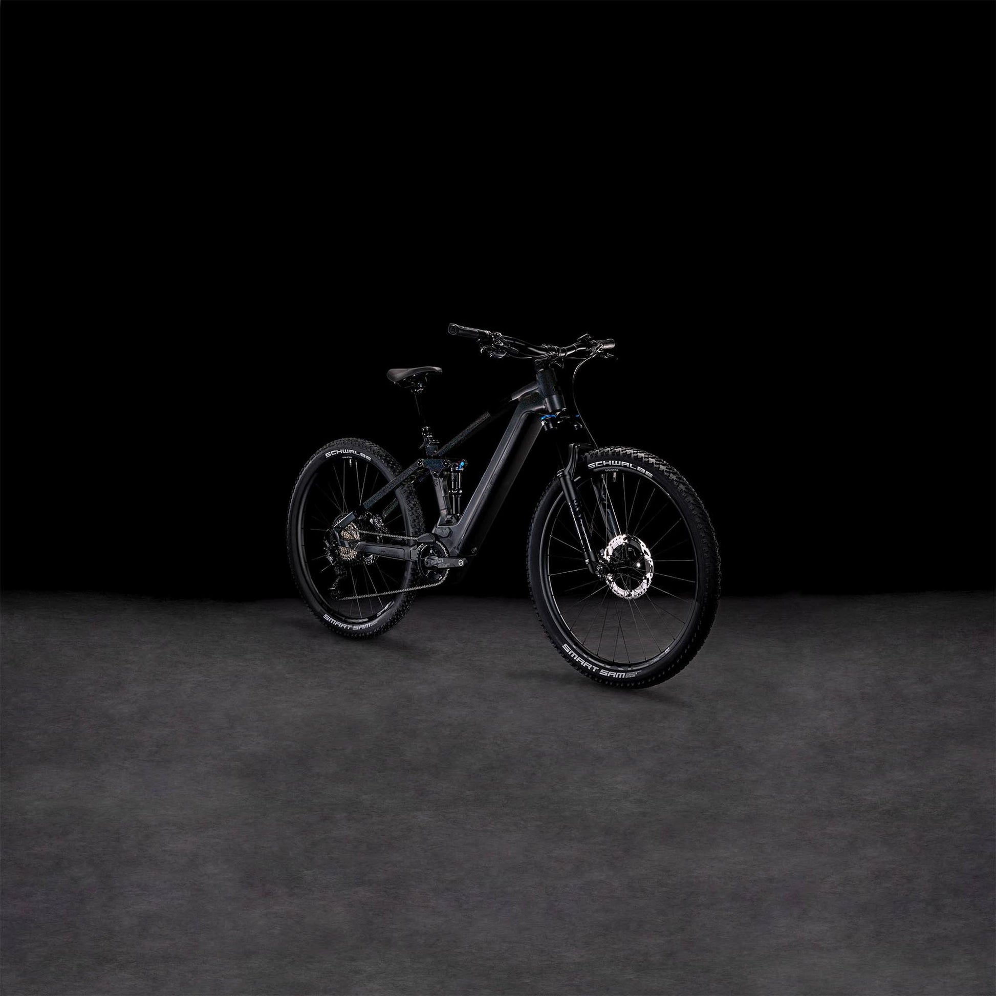 CUBE STEREO HYBRID 120 SLT 750 PRIZMBLACK/BLACK
 – Cube VTT batterie Bosch PowerTube