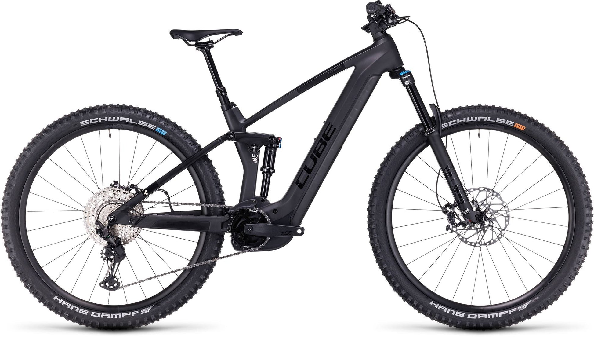 Vélo tout‐terrain électrique 750 Wh – Cube Stereo Hybrid 140 HPC SLX