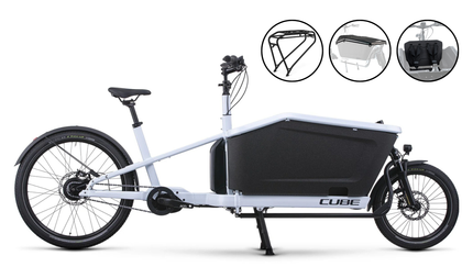 CUBE CARGO HYBRID 500 FLASHWHITE + GRATIS ACCESSOIRES