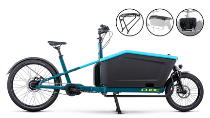 CUBE CARGO HYBRID 500 BLUE + GRATIS ACCESSOIRES