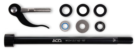 ACID THRU AXLE M12X1.5 142-157 MM FOR BIKE TRAILER BLACK