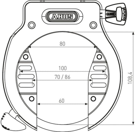 ABUS RING LOCK PRO AMPARO 4650 S R ART2 BLACK